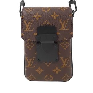 Louis Vuitton Macassar S Lock Vertical Wearable Wallet Black